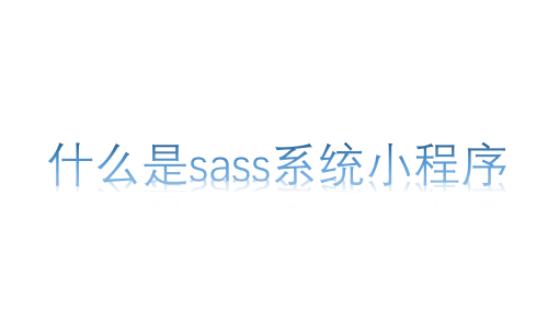 什么是sass系統小程序