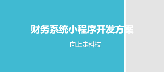 財務系統小程序開發方案