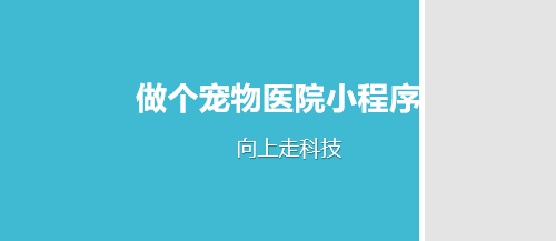 做個(gè)寵物醫(yī)院小程序