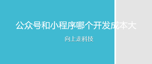 公眾號和小程序哪個開發成本大